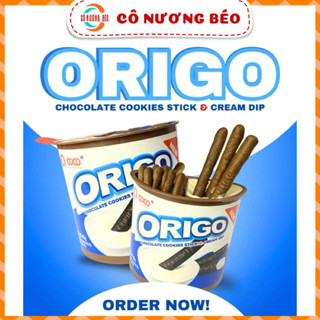 Bánh quy que chấm sốt sữa Origo thùng 480g 12 hộp nhỏ bánh kẹo Cô Nương Béo