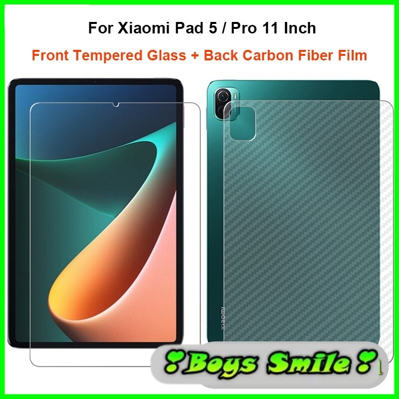 Combo Mi Pad 5 /5 pro Carbon mặt lưng kèm cường lực màn hình bảo vệ Xiaomi Mipad 5 Mipad 5 pro