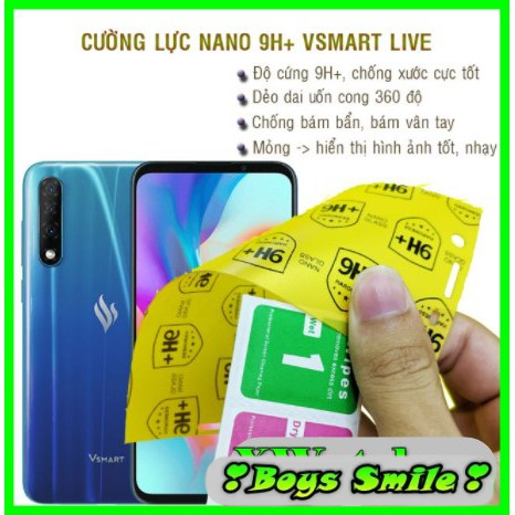 Cường lực dẻo nano 9 Vsmart Live