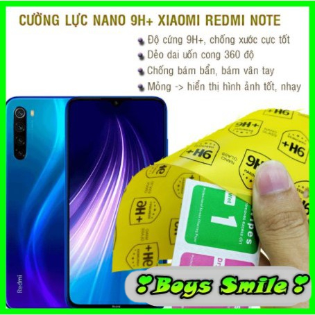 Cường lực dẻo nano Xiaomi Mi 11T pro Note 11 pro Note 7/7pro Redmi 8/8a Note 8/8pro Note 4x  Note 5 pro Mi 9 se cc9 pro