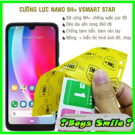 Cường lực dẻo nano 9H Vsmart Star / Star 3 / Star4 Star 5
