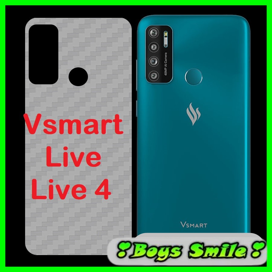 Miếng dán Carbon mặt lưng Vsmart Star 5 /  Live 4 / Vsmart  Live Joy 3  Active 3  Star 3 Vsmart Live