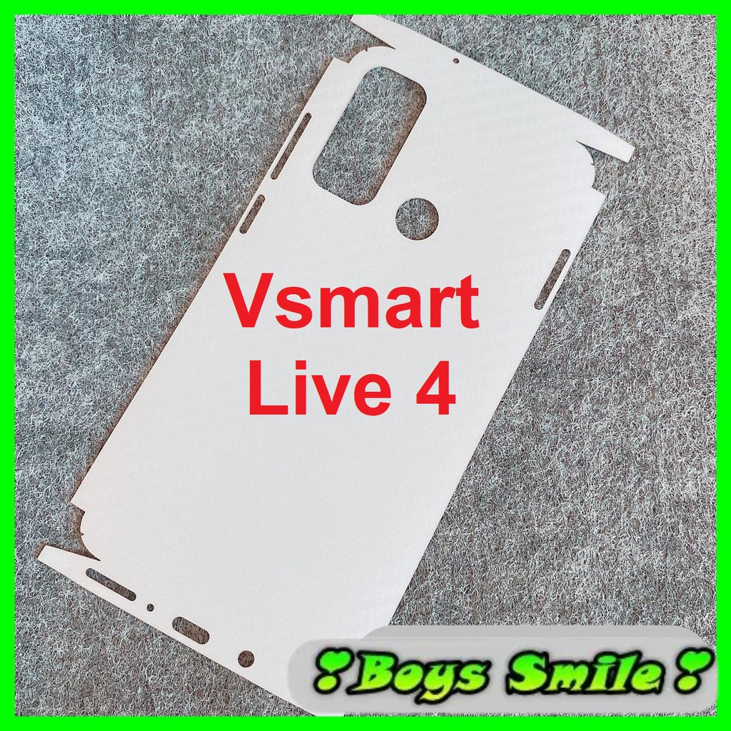 Miếng dán Carbon Full lưng viền Vsmart Live 4/ Live / Active 3 / Joy 2+ / Star 4