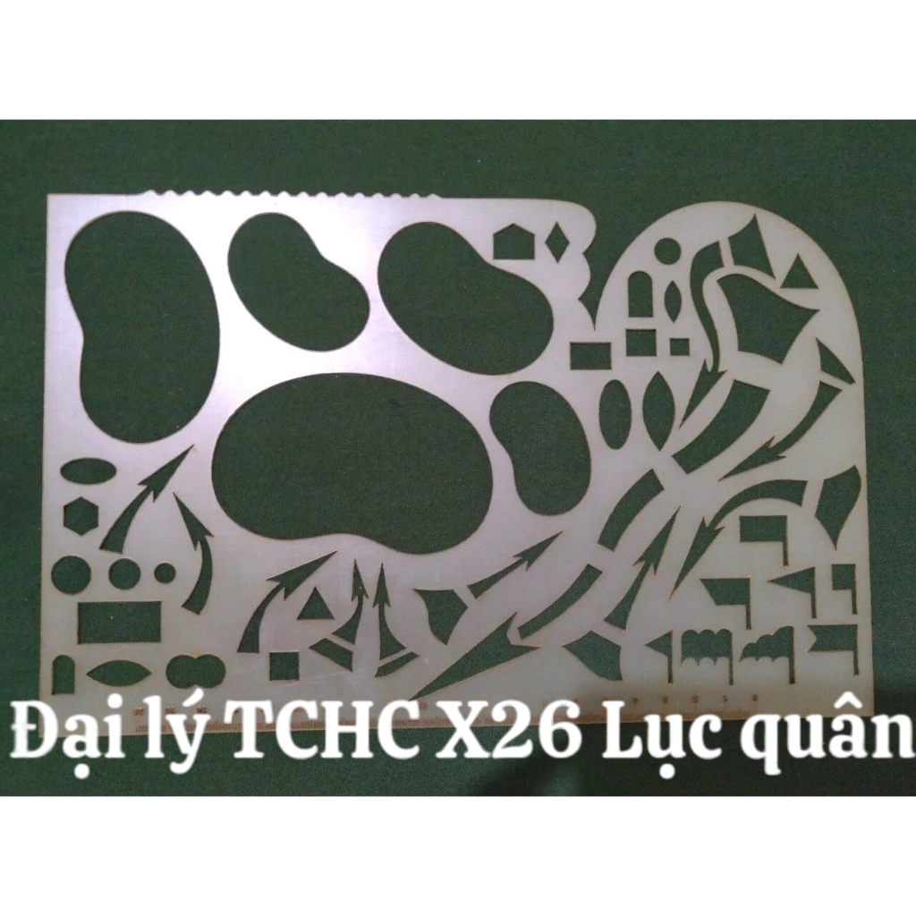 Thước chỉ huy tham mưu mẫu 3 (27x18cm)