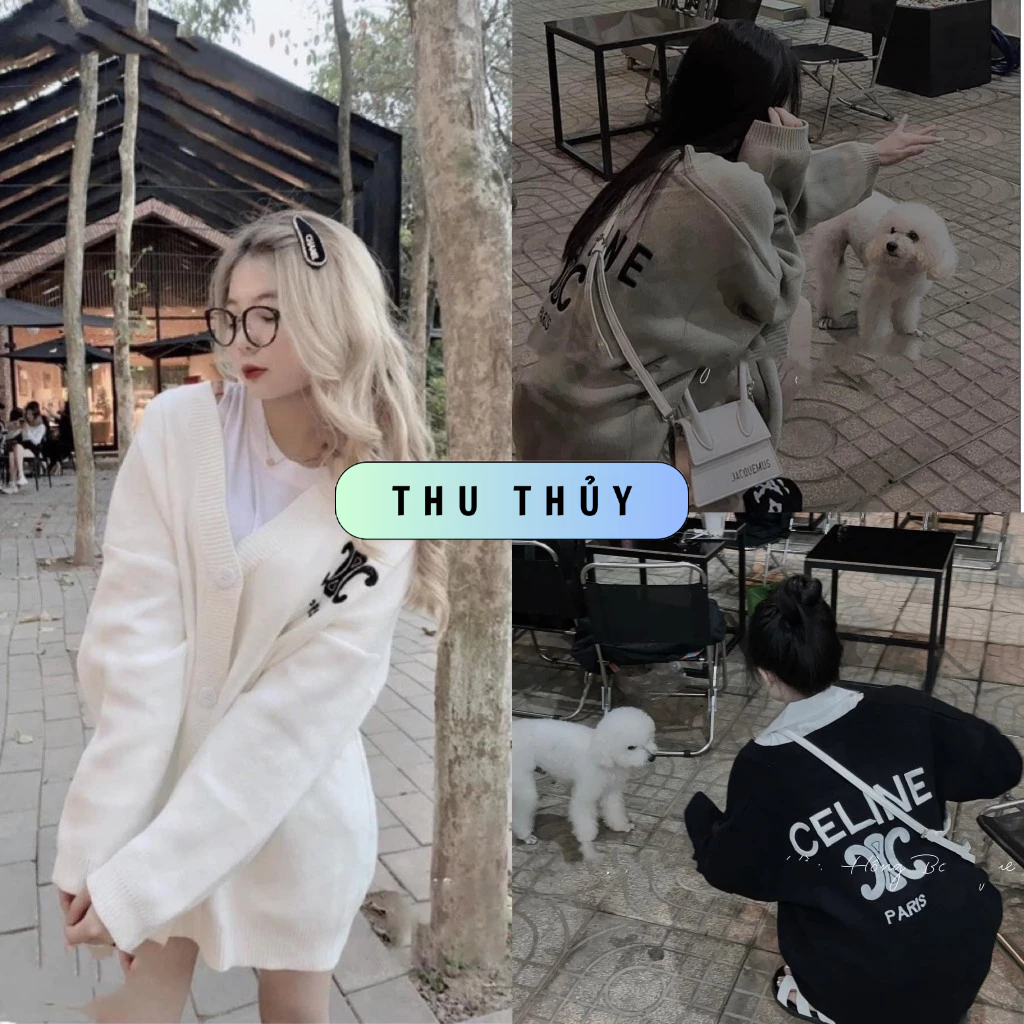 Áo Len In Chữ Celin, Chất Len Đanh Siêu Dày Dặn