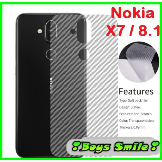 Miếng dán Carbon mặt lưng Nokia 8.1 - Nokia X7 2018