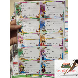 Combo 2 Tập = 60c nhãn vở decan bóc dán