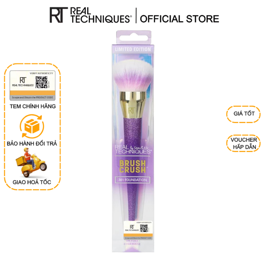 Cọ tán nền RT Real Techniques Brush Crush 301 Foundation