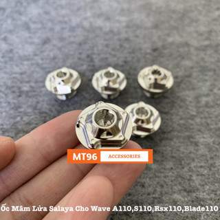 Ốc Mâm Lửa Salaya Cho Wave 110 (A110, Rsx110, S110, Blade110,..) Chuẩn Inox304 Siêu Sáng Siêu Nét