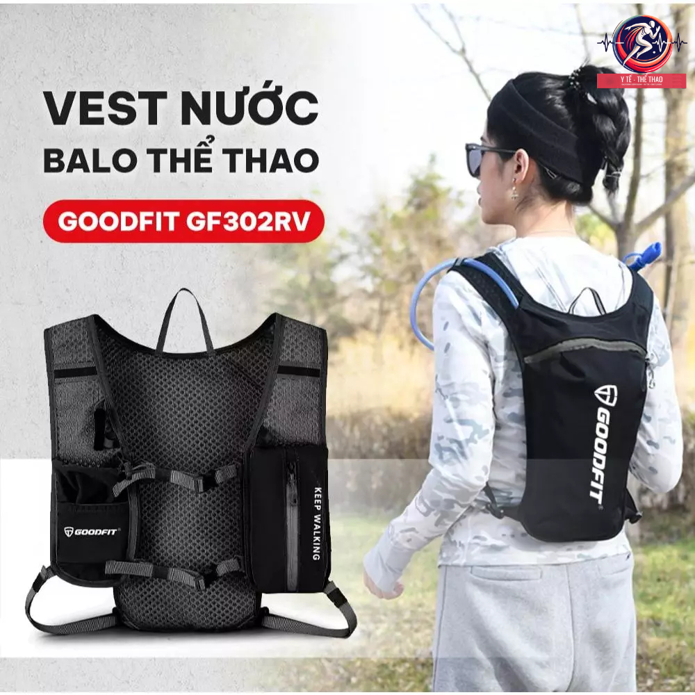 Vest nước, balo chạy bộ leo núi GoodFit GF302RV, vest nước chạy bộ, leo núi thiết kế thông minh tiện