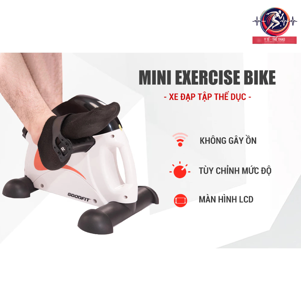 Xe đạp tập thể dục tại nhà chính hãng GoodFit GF001PA. xe đạp tay và chân đa năng. bàn đạp kháng lực