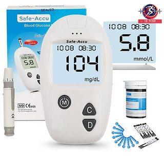 Máy Đo Đường Huyết Sinocare Safe Accu ( tặng kèm 25 Que Và 25 Kim)
