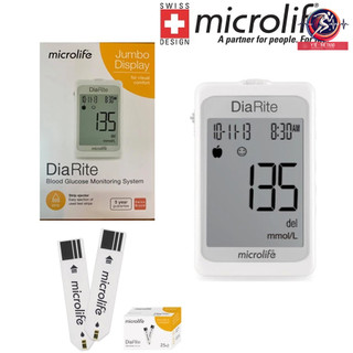 ( CHÍNH HÃNG ) Máy đo đường huyết Microlife DiaRite + 50 que thử đường .máy thử đường huyết microlife.