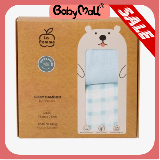 Khăn đa năng sợi tre lụa La Pomme K002