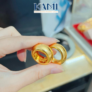 Nhẫn trơn 1 lượng khắc 9999 mạ vàng KAMI trang sức sỉ