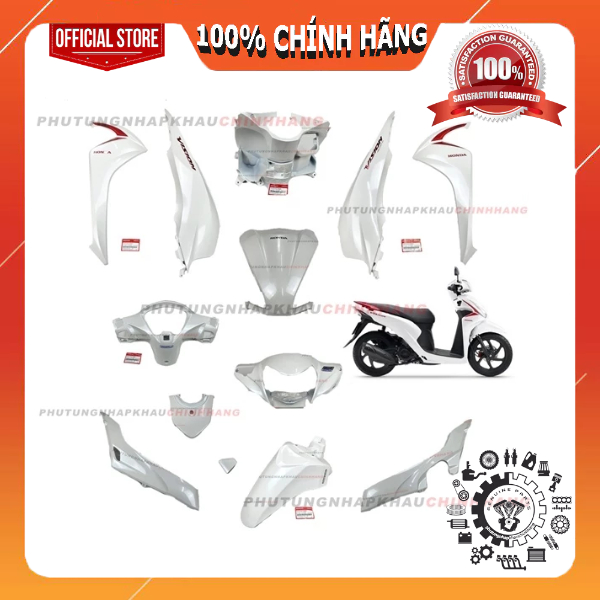 [LẺ MÓN] Dàn áo Vision K44 2019 2020 màu Trắng Đỏ chính hãng đời 2014 2015 2016 2017 2018