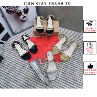 (118-20)SanDal Nữ Đế Xuồng  Đinh Tán Cao Cấp Hàng Super full box