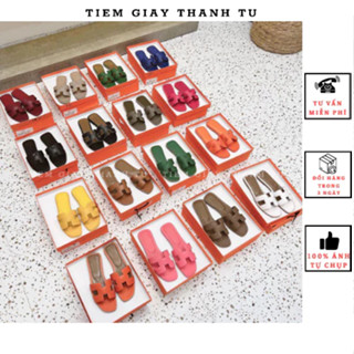 (H38)DÉP DA SẦN cao cấp, dép lê nữ thời trang full box nhập quảng châu