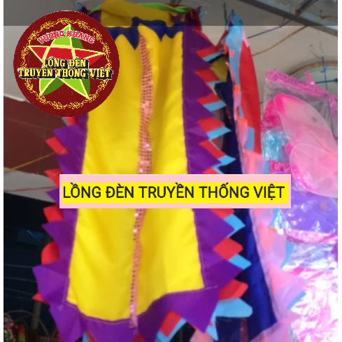 Đuôi gắn đầu lân nhỏ cho bé chơi Trung thu - Đuôi đầu lân nhỏ dài 95cm cho bé múa lân