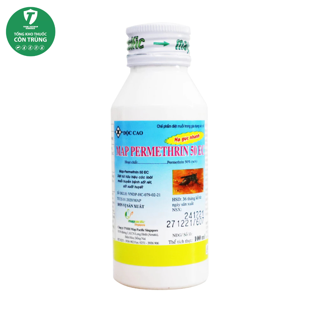 Thuốc diệt muỗi Map Permethrin 50EC (chai 100ml)