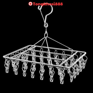  PVN62619 Móc Chùm Inox 304 Cao Cấp Bền Đẹp Mắc Phơi Quần Áo - 40 kẹp 