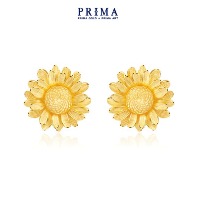 PRIMA Bông tai Vàng 24K - BST FLOWERS BLOOM _ Họa tiết Hoa Hướng Dương - 111E4264