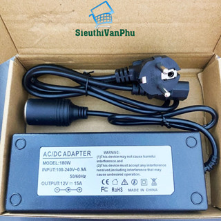 Bộ đổi nguồn 220V sang 12V - 15A Tẩu Sạc Ô Tô Cao Cấp