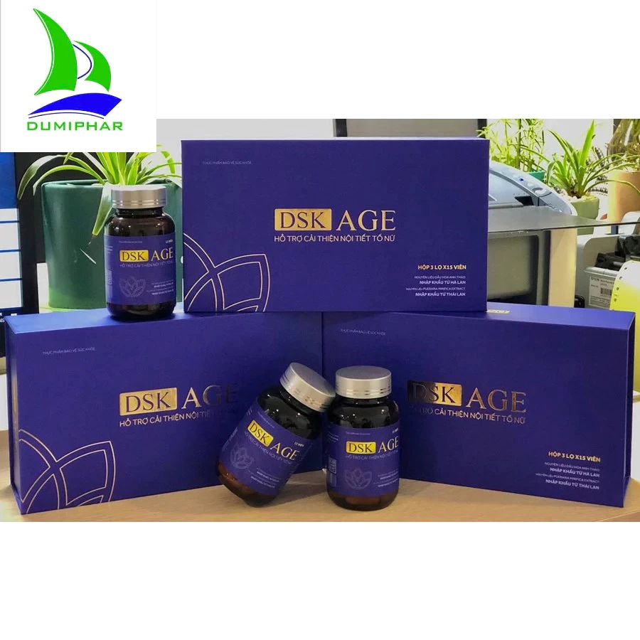 DSK AGE Vshine (kèm quà)  Hỗ trợ cải thiện nội tiết tố hộp 3 lọ 45 viên