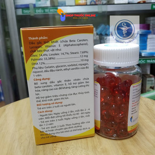 Dầu gấc Isopharco lọ 100 viên