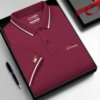 Áo thun Polo nam cao cấp có cổ bẻ SIXMEN PRIMEI màu đỏ [Tặng Kèm Hộp] vải cá sấu FeelMax thoáng mát