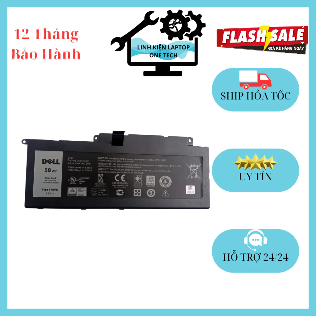 PIN LAPTOP DELL INSPIRON 7537 PIN MÁY TÍNH DELL 7535 PIN DELL 7737 PIN LAPTOP DELL F7HVR PIN SẠC LAP