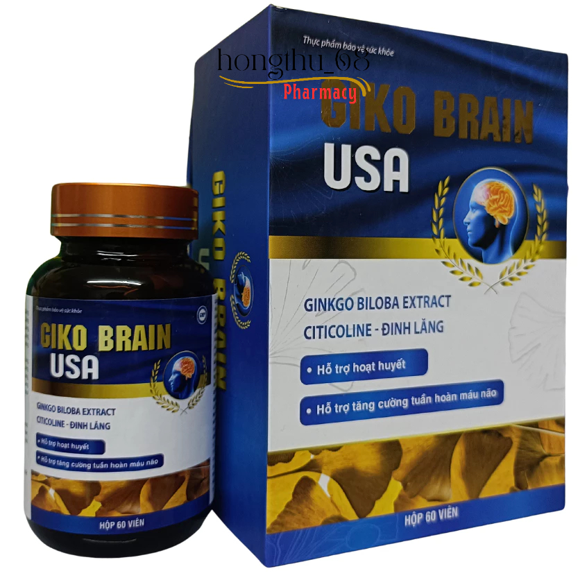 GIKO BRAIN USA VIP - Hỗ trợ hoạt huyết, tăng cường tuần hoàn máu não