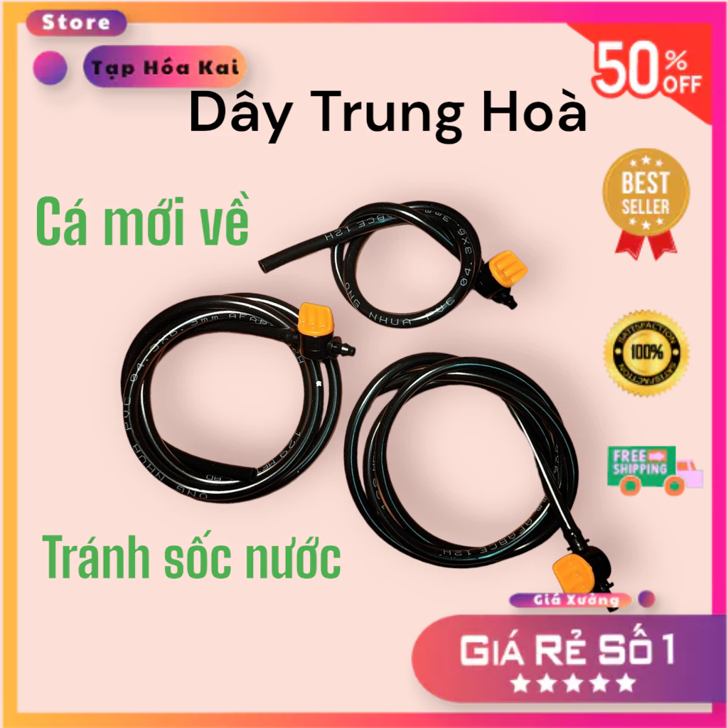 Bộ Dây Trung Hòa Nước Bể Cá - Khi Mua Cá Mới Về Tránh Sốc Nước dành cho hồ thủy sinh và cá cảnh biển