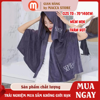  Khăn tắm to THÊU LOGO THÁNG  70x140cm  dày dặn thấm hút mềm - MACCA STORE01 