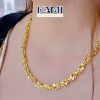 Dây chuyền xoắn hoa mai 6mm không đen không gỉ Kami trang sức sỉ