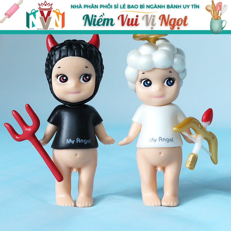 Set trang trí bánh kem Thiên Thần & Ác Quỷ