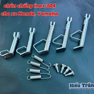 Chân chống nghiêng chuẩn inox 304 size zin và hạ phuộc Honda,Yamaha kèm ốc salaya và lò xo Inox