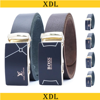 Thắt lưng nam da bò mặt khóa lăn, dây lưng da bò nguyên miếng B4L068V