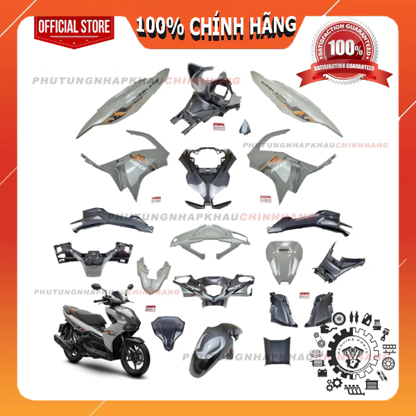 [LẺ MÓN] Dàn áo AB 150 2022 2021 màu Xám Xi Măng tem Giới Hạn, Air Blade 125 150 2020 2021 chính hãn