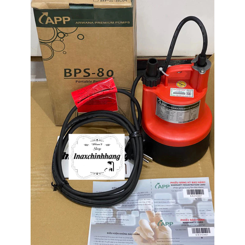 Máy Bơm Chìm Nước Thải Sạch,ho ca  APP BPS 80