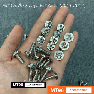  Full Ốc Áo Salaya Inox Cho Exciter 135 5s  2011-2014  Ex135 5s Chuẩn Inox304 Có Bảo Hành 