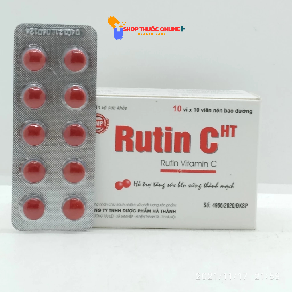 Rutin C HT hộp 100 viên