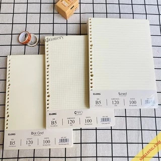 Giấy Refill sổ còng Klong B5 A4 10 lỗ caro - kẻ ngang - Ruột Sổ Còng, Binder thay thế dày dặn