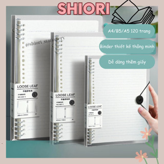 Sổ Còng A5 B5 Binder 8 Còng Kim Loại Không Gỉ, Bìa Sổ Còng Làm Sổ Tay, Take Note, Tặng kèm 4 tab phân trang