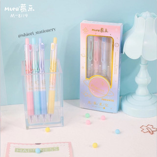  Bút Gel Đen Bấm MURA Planet Ngòi Kim 0.5 mm; có Thanh Cài - Tiệm Bút SHIORI 