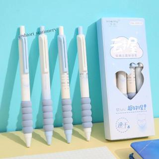  Set 4 Chiếc Bút Gel Inmoring C7428 Blue Love Mực Đen Ngòi 0.5mm Đệm Tay Êm Ái 