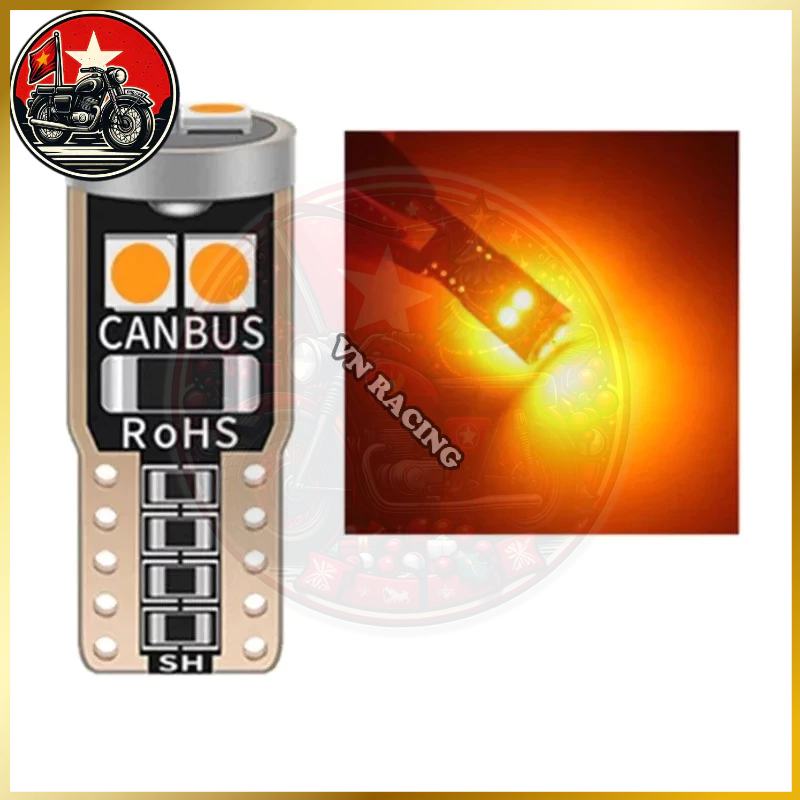 Đèn Led Xi Nhan T10 Gắn Đèn Xi Nhan Xe Máy, Led Đồng Hồ Xe Máy Đủ Màu Siêu Sáng BH 6T