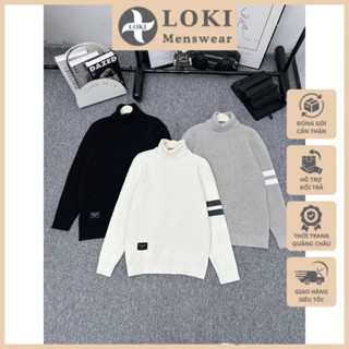 Áo Len Nam Cổ Lọ Hàng Quảng Châu Dày Dặn LOKI LKA37 Áo Len Dệt Kim Nam Basic Cổ Cao Chân Cua Dễ Phối Đồ Mùa Đông