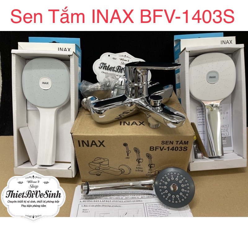 (New2021) Củ Sen Tắm Nóng Lạnh Cầm Tay INAX BFV-1403S-4c-7c-8c Chính Hãng Bảo Hàng 2 Năm