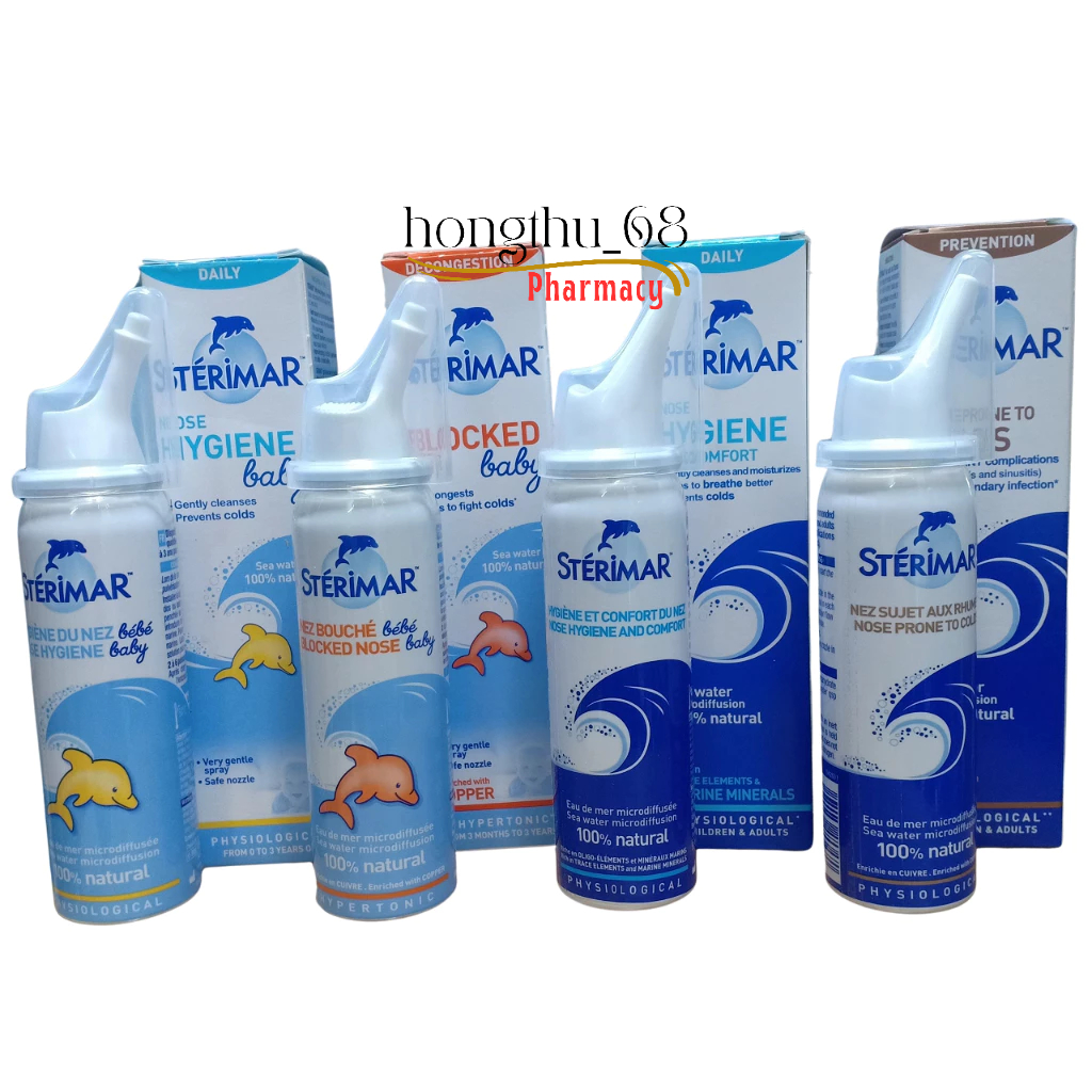 Xịt muối biển Sterimar Pháp cá heo chai 50ml